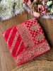 Sarika Red Bandhani Saree With Running Blouse Piece