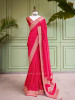 Raaj-Kamal Red Saree with Golden Zari Detailing