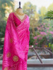 Rangili Pink Leheriya Saree with Gota Work Blouse