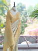 Kamali Cream Saree with Mirror Work