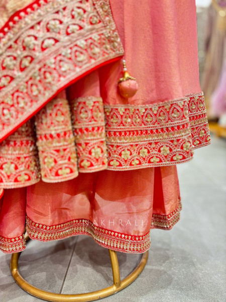 Regalia Gajari Anarkali Gharara Set with Sequin & Zari Work