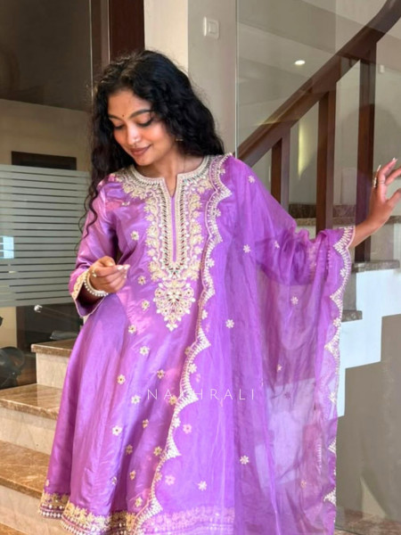 Rajsi Purple Pant Kurta with Dupatta Set
