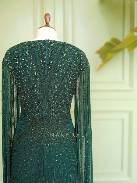 Emerald Empress Green Soft Net Gown