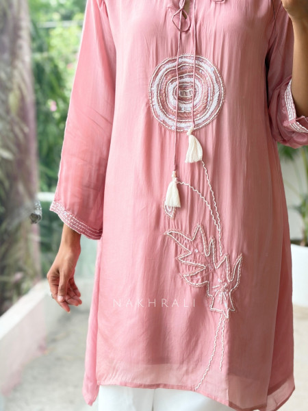 Rosewater Pink Kurta Pant Set