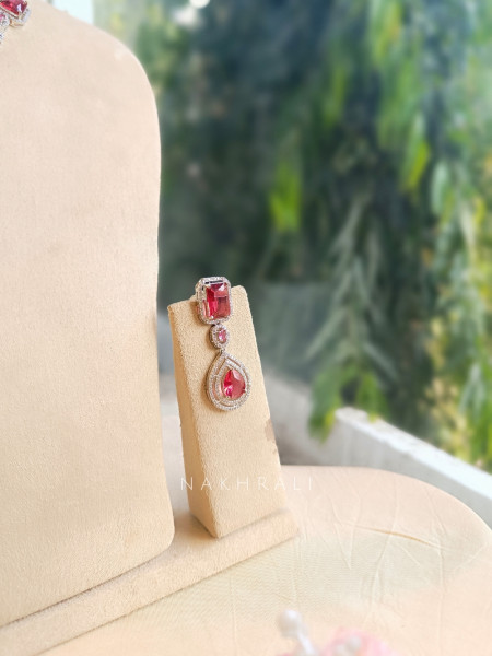 Crimson Radiance Necklace Set