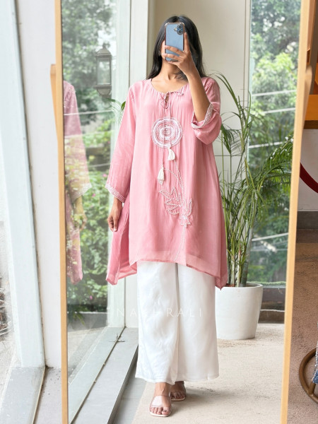 Rosewater Pink Kurta Pant Set