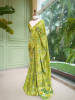 Kalyani Plum Green Patola Saree With With Running Blouse Piece