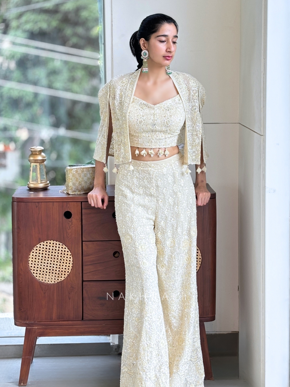 Designer Plazo Crop Top Crop Top Plazo Dress Sale (Daffodil Crop