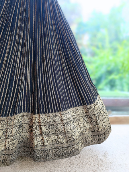 Tara Alaya Black Corset Lehenga