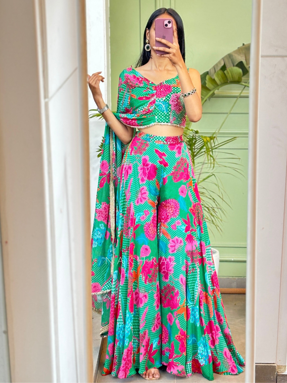 Flower Fest Crop Top Plazo