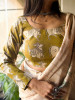 Nandi  Mehndi Green Cotton Printed Blouse