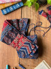 Sutr-rang Navy Blue Blouse Mixed Print Detail