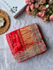 Noor-E-Rangati Red Bandhani Saree with Zari Border