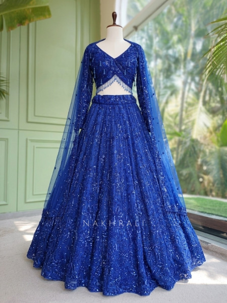 Neelam Noor Royal Blue Lehenga Set