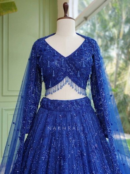Neelam Noor Royal Blue Lehenga Set