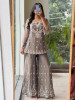 Inara Shimmer Lavender Crushed Organza Gharara Suit Set