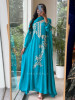 Sorrel Sea Green Organza Georgette Layered Sharara Suit Set