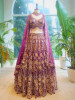 Twilight Bloom Purple Embroidered Bridal Lehenga