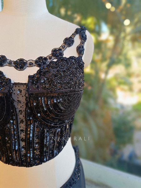 Noctra Drape Saree with Corset Blouse