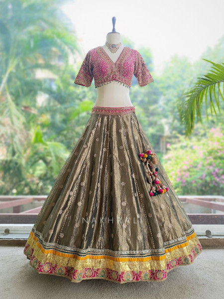 Gilded Grove Green Lehenga Set
