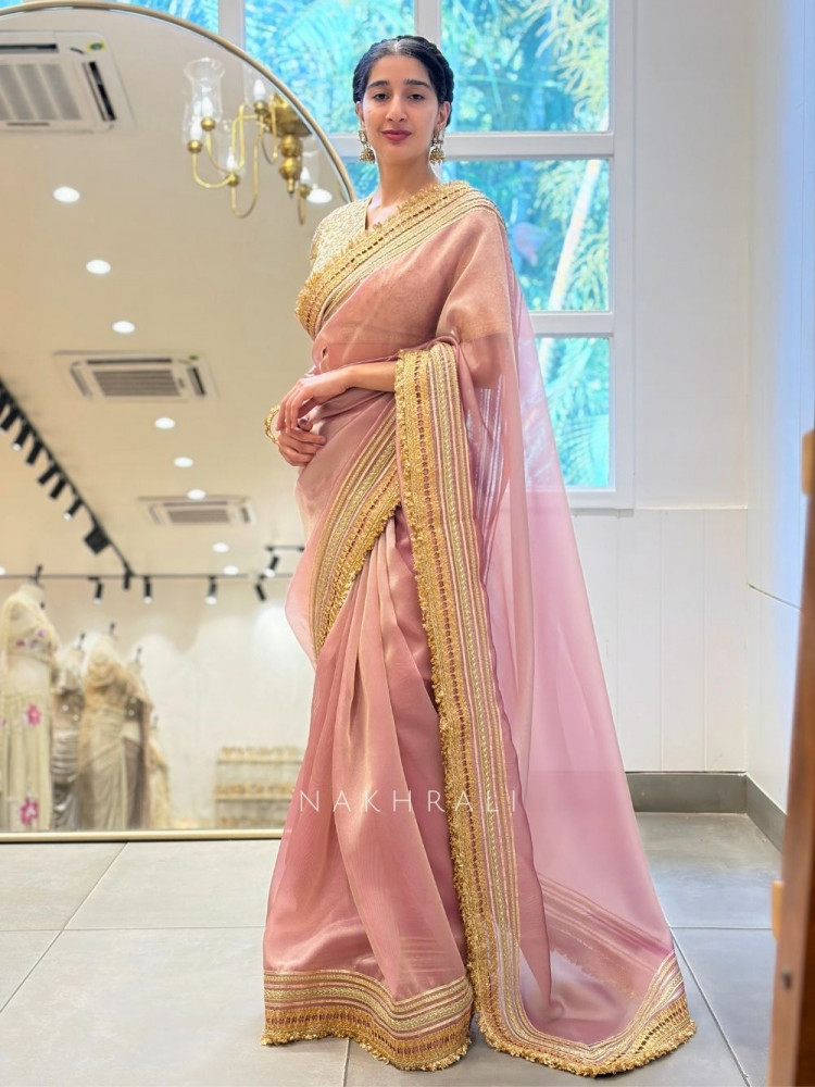 Image of Nazakat 2.0 Purple Tissue Silk Sarees