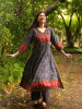 Amrit Blue Cotton Flared Kurta