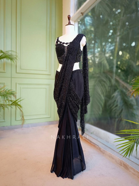Noctra Drape Saree with Corset Blouse