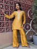 Tarini Yellow Pant Kurta Set with Lace Detail