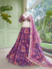 Nishaara Purple Organza Silk Lehenga Set