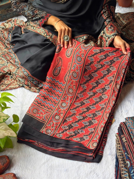 Prajwala Maroon Modal Saree