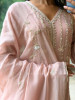 Sorrel Pink Organza Georgette Layered Sharara Suit Set