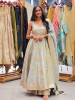 Amaira Sea Green Banarasi Weave Anarkali