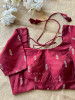 Miwa Maroon Silk Blouse with Ikat Butti