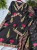 Anvika Black Floral Cotton Suit Set