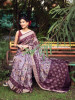 Mehek Purple Floral Saree with Subtle Zari Detailing