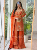 Noor-Bagh Embroidered Orange Suit Set
