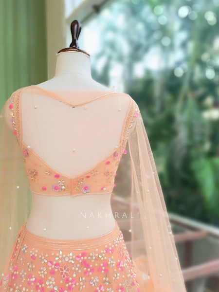 Peach Petal Lehenga - Party Wear Lehenga Collection