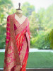 Sarika Magenta Bandhani Saree With Running Blouse Piece
