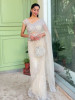 Regal Cream Saree with Readymade Blouse