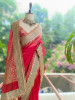 Vraj Ras Banarasi Tissue Silk Saree – Hand Embroidery &amp; Zari Border