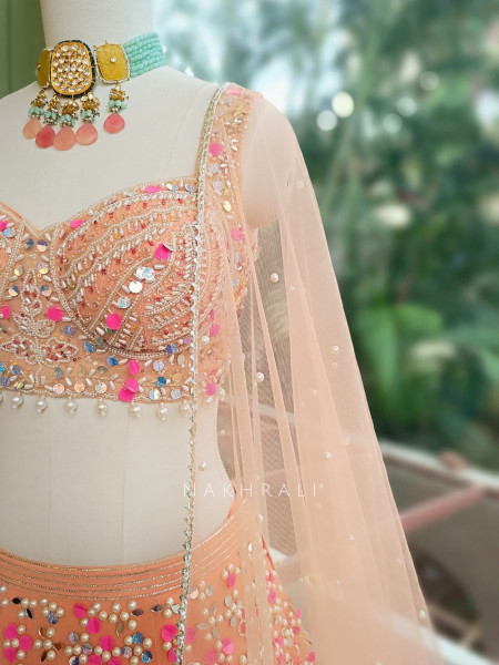 Peach Petal Lehenga - Party Wear Lehenga Collection