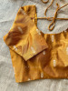 Miwa Yellow Silk Blouse with Ikat Butti