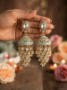 Taarini Sea Green Chandelier Earrings