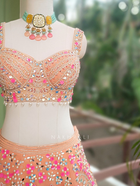 Peach Petal Lehenga - Party Wear Lehenga Collection