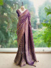 Riva Purple Georgette Bandhani Saree with Gota Lace