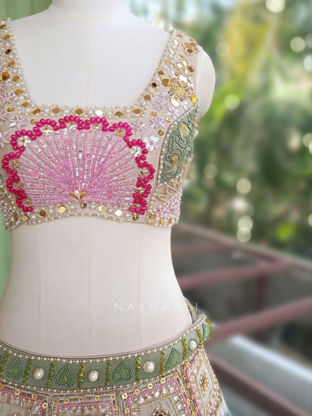 Miraya Multicolor Lehenga Set with Beads and Sequin Work