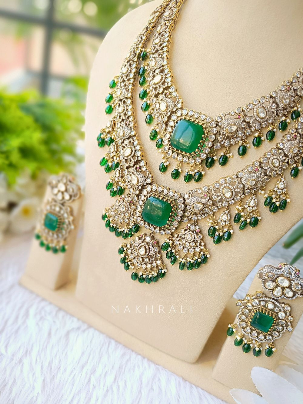 Green Kundan Bridal Necklace Set