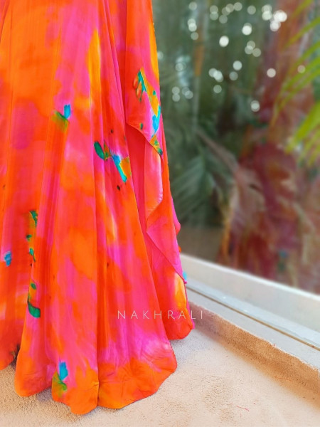 Kivara Multicolor Corset Lehenga Set with Stone Work