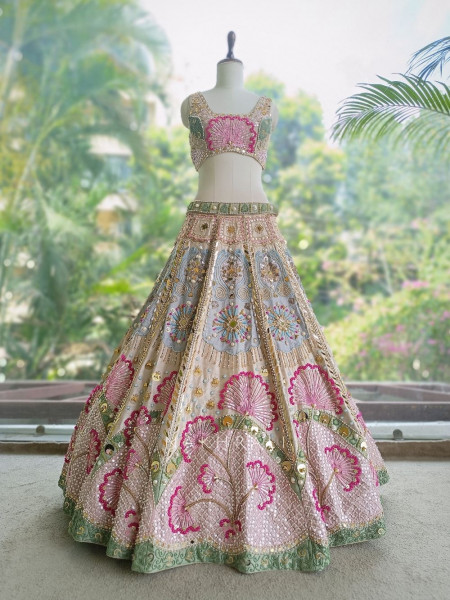 Miraya Multicolor Lehenga Set with Beads and Sequin Work