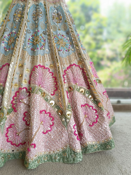 Miraya Multicolor Lehenga Set with Beads and Sequin Work
